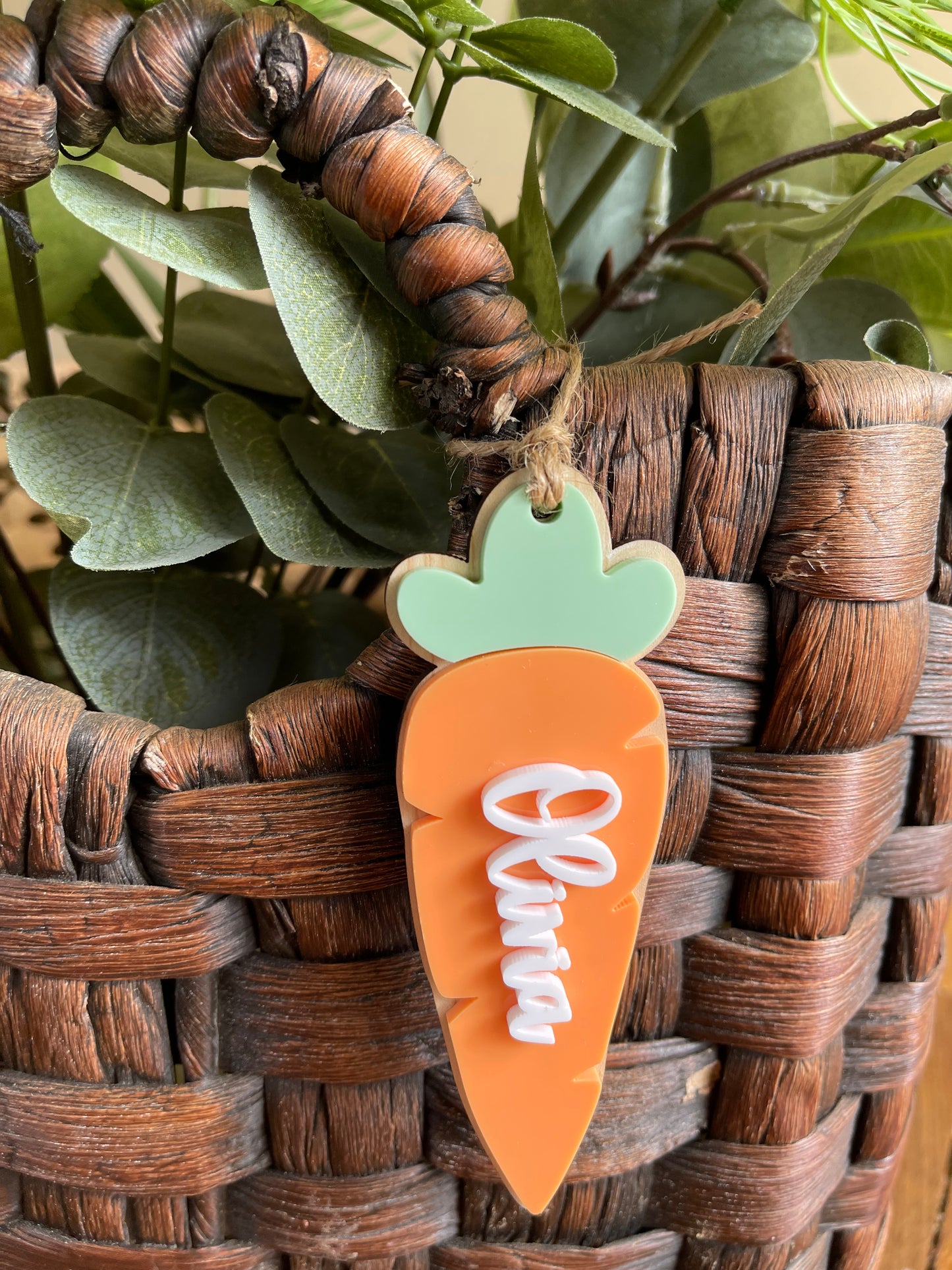 Personalised Easter Carrot Tag