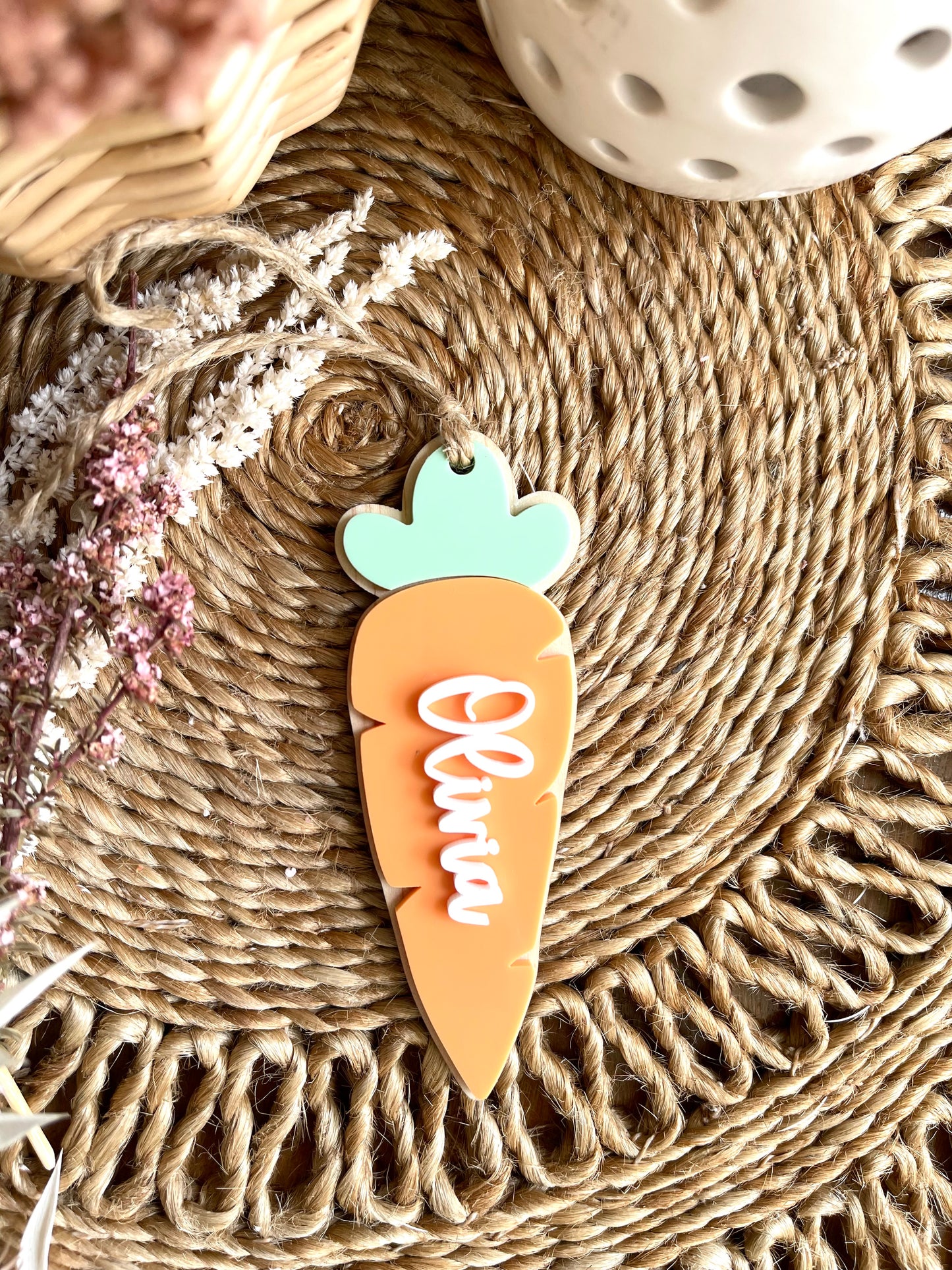 Personalised Easter Carrot Tag