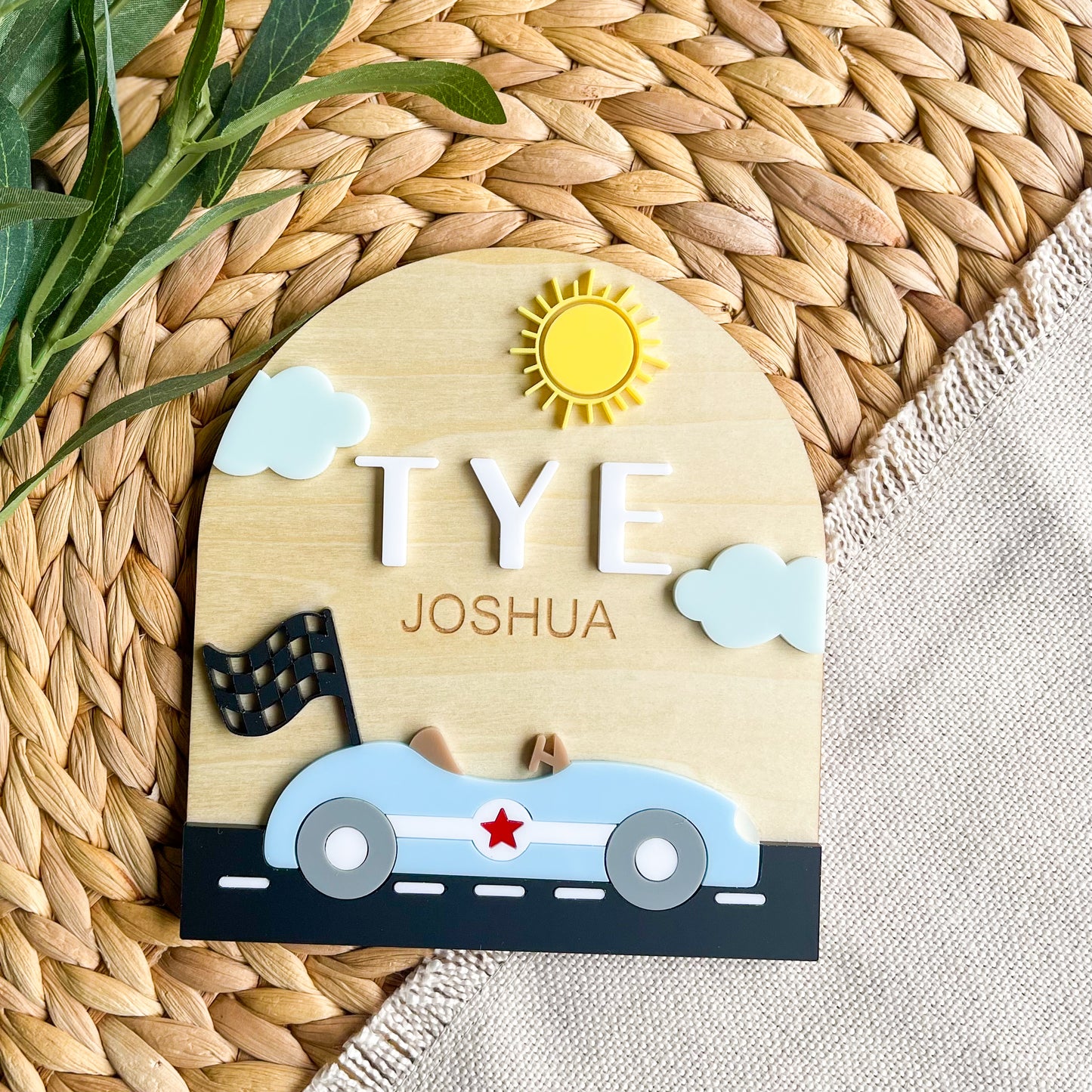 Race Car Baby Sign