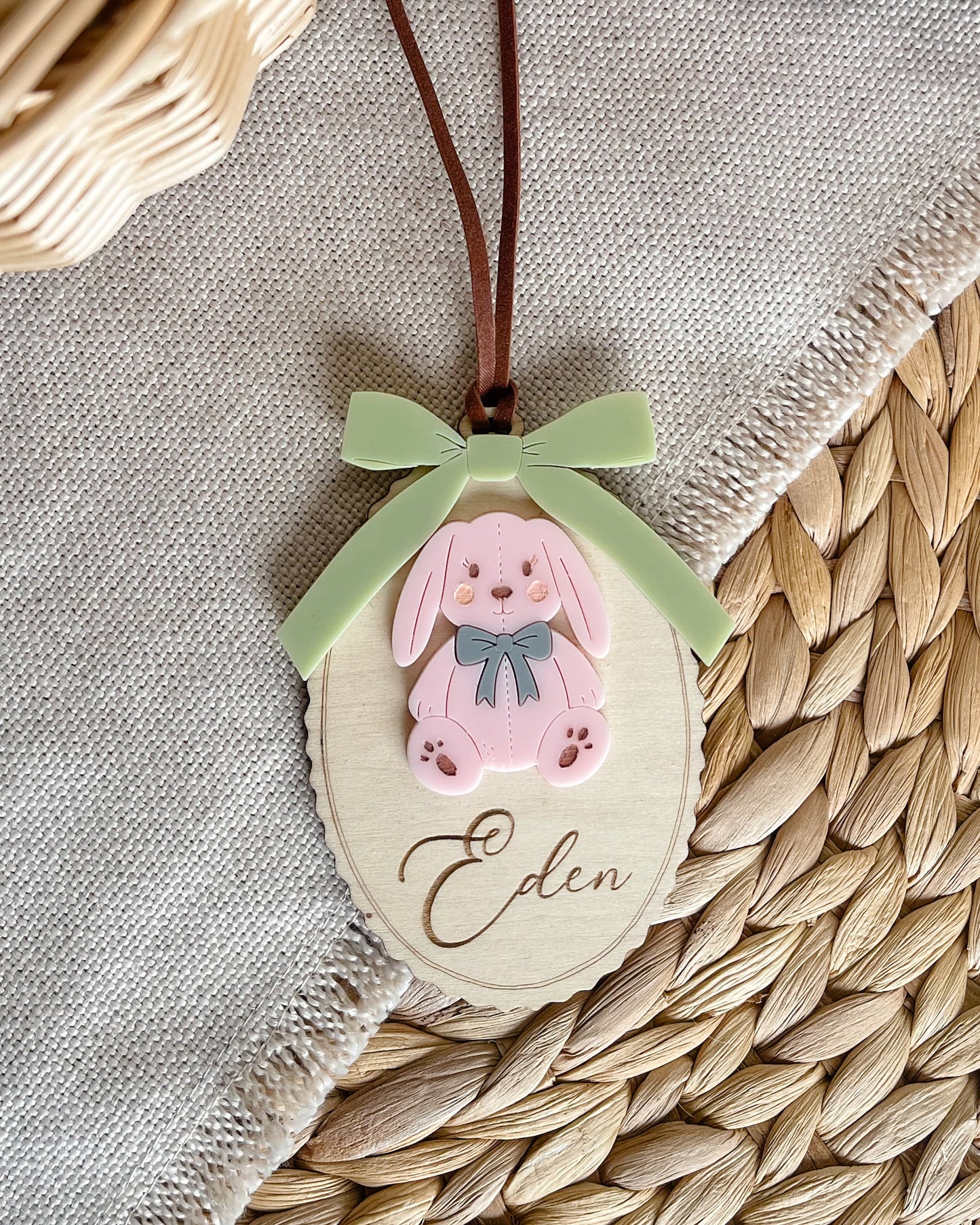 Personalised Easter Bunny Basket Tag