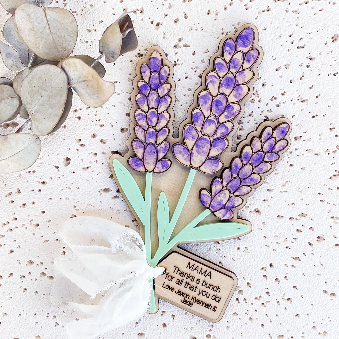Personalised Fingerprint Flower Magnet