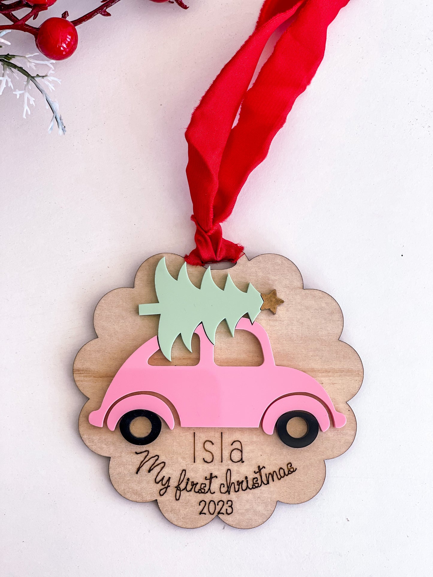 kids christmas ornament | car christmas ornament | christmas ornament | baby ornament | first christmas ornament | baby’s first Christmas