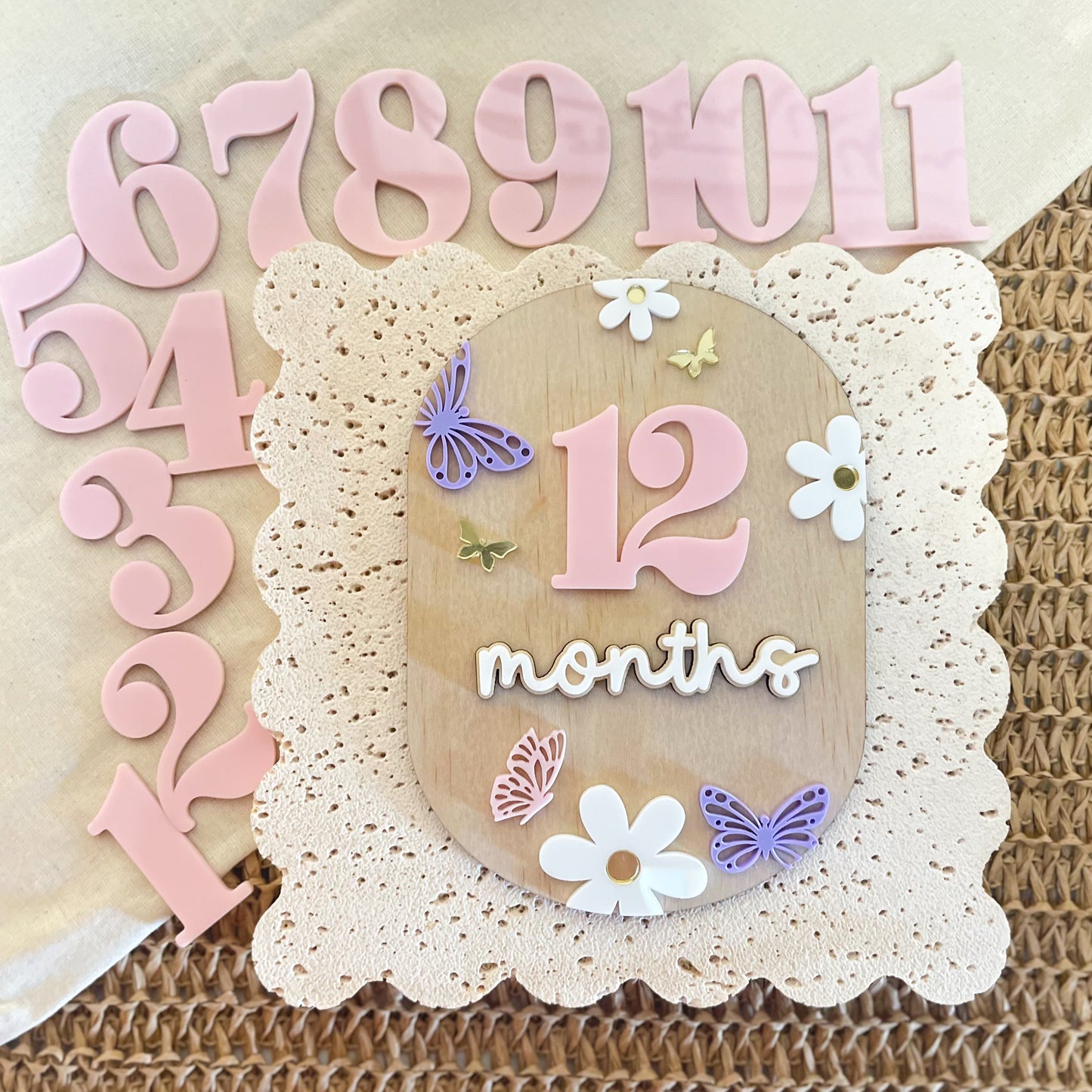personalised baby milestone disc