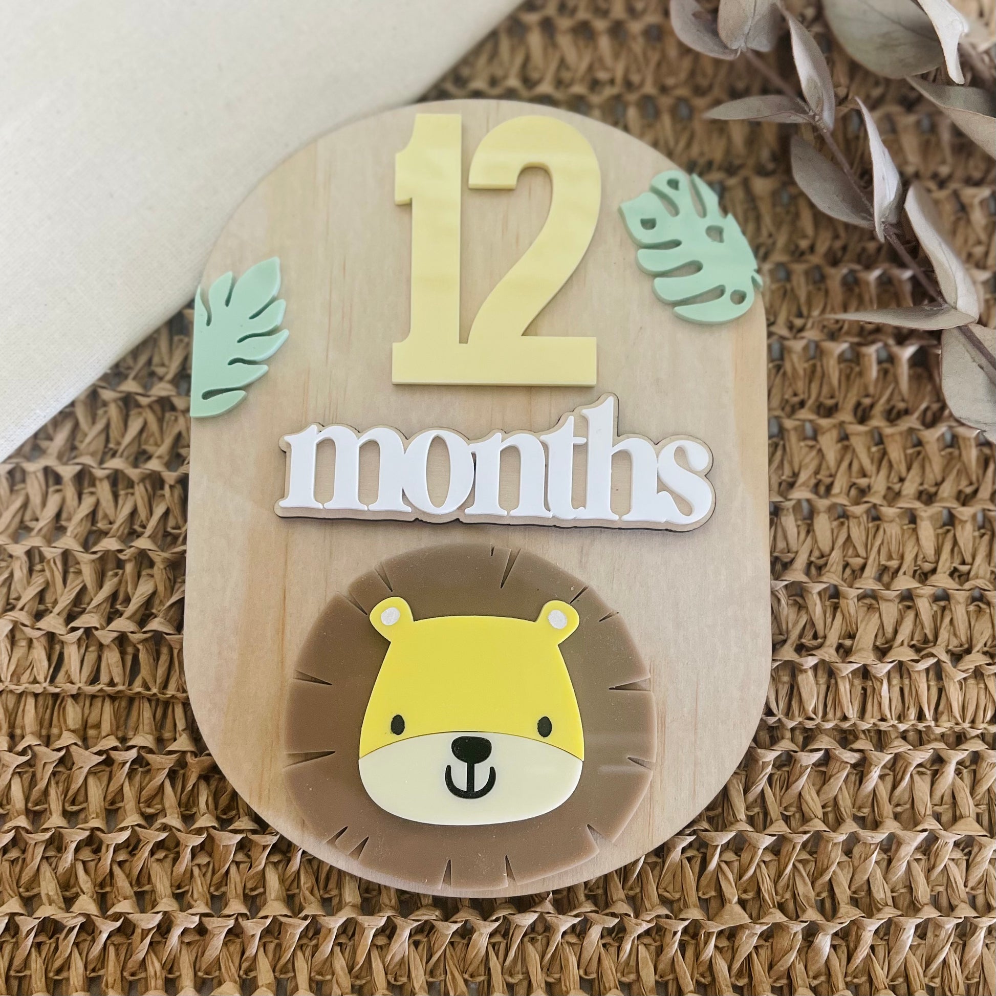 Safari Milestone photo props 
