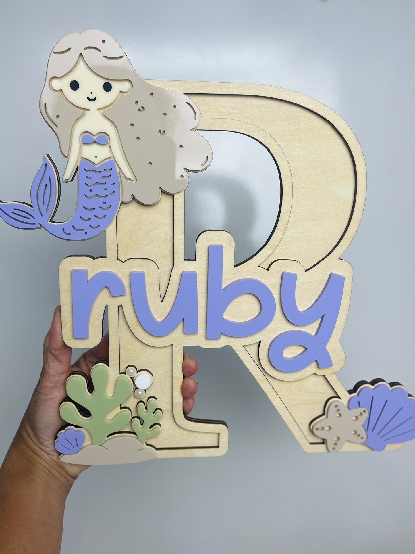 Personalised Mermaid Nursery Door Plaque