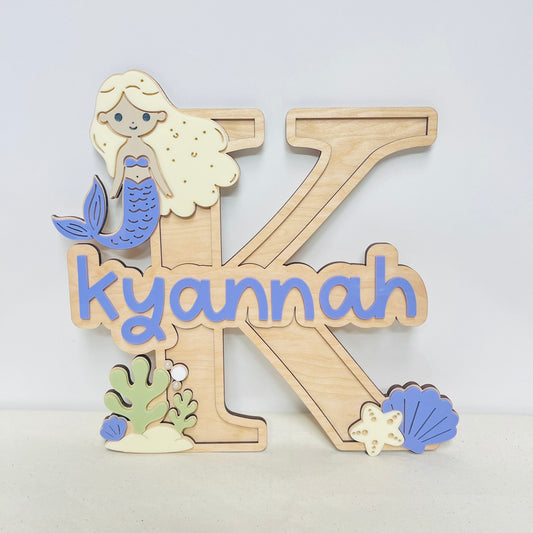 Personalised Mermaid Nursery Door Plaque