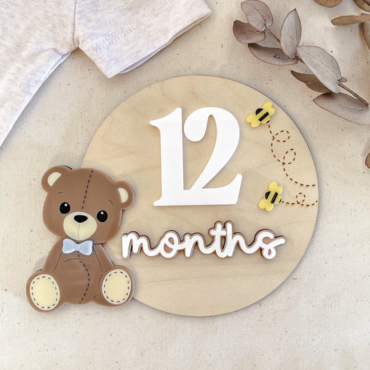 Wooden Weekly Baby Milestone Plaques
