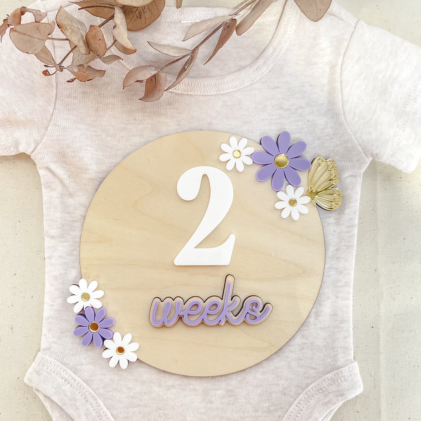Floral Monthly Milestone | Baby Photo Prop