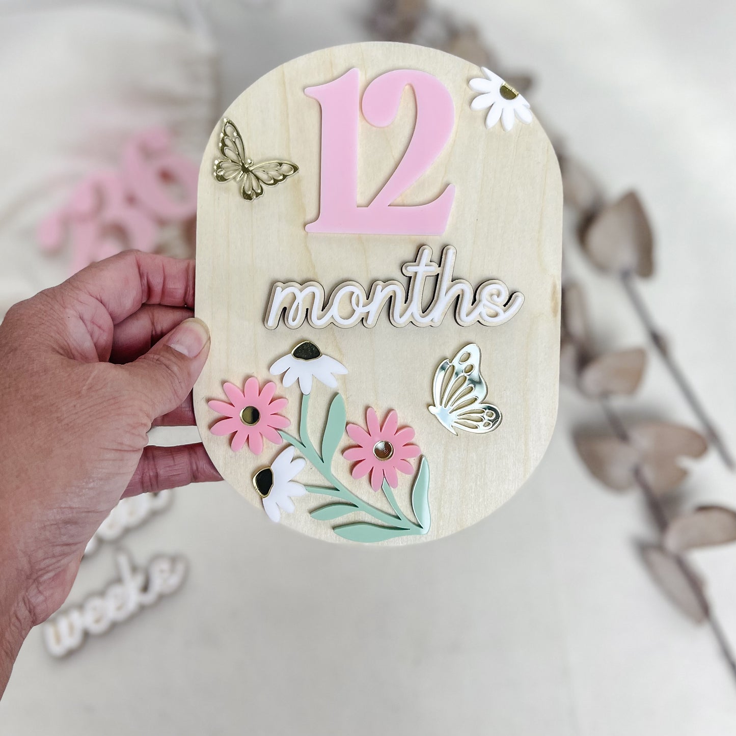 Floral Baby Milestone Discs