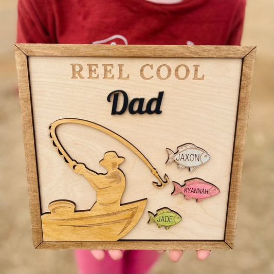 Personalised Fishing Theme  Gift for Dad | Fathers Day Gift from Kids