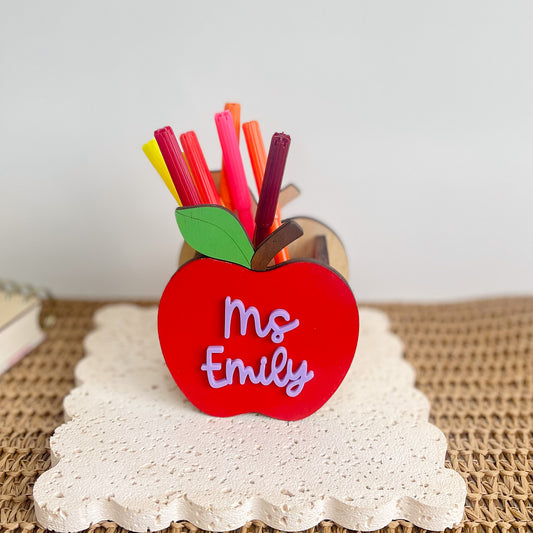 Personalised Teacher & Educator Apple Pencil Holder