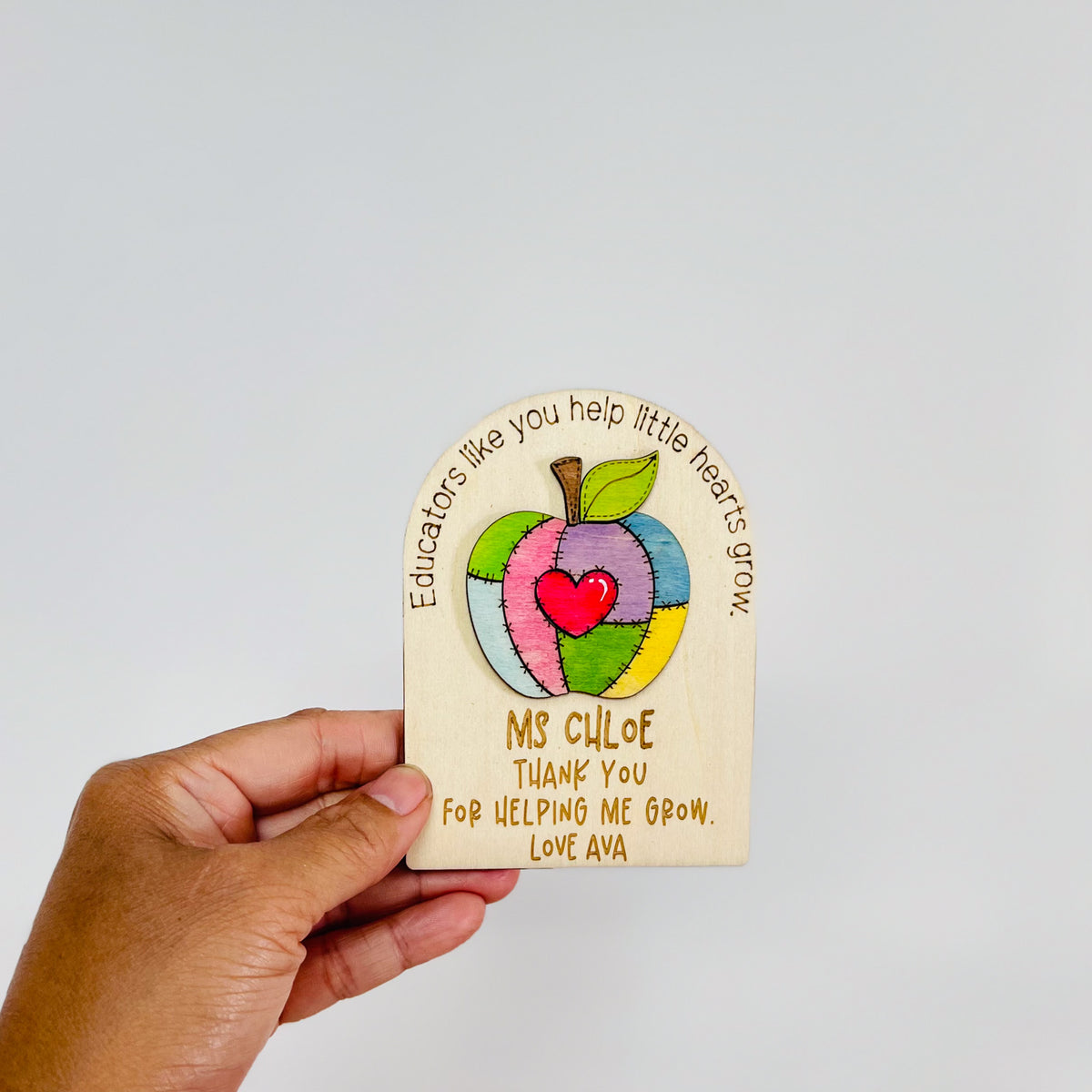 Personalised Teacher & Educator Wooden Magnet