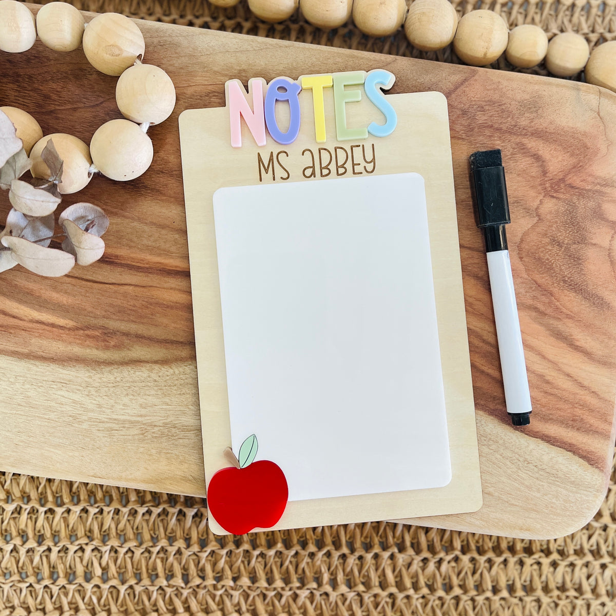 Personalised Teacher Dry Erase Board | Desk Note Board
