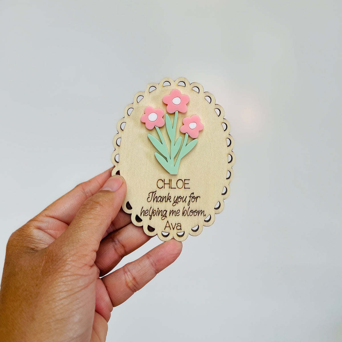 Personalised Teacher & Educator Wooden Magnet