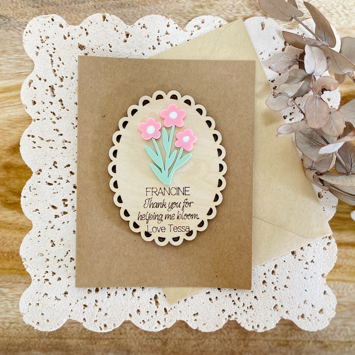 Personalised Teacher & Educator Wooden Magnet