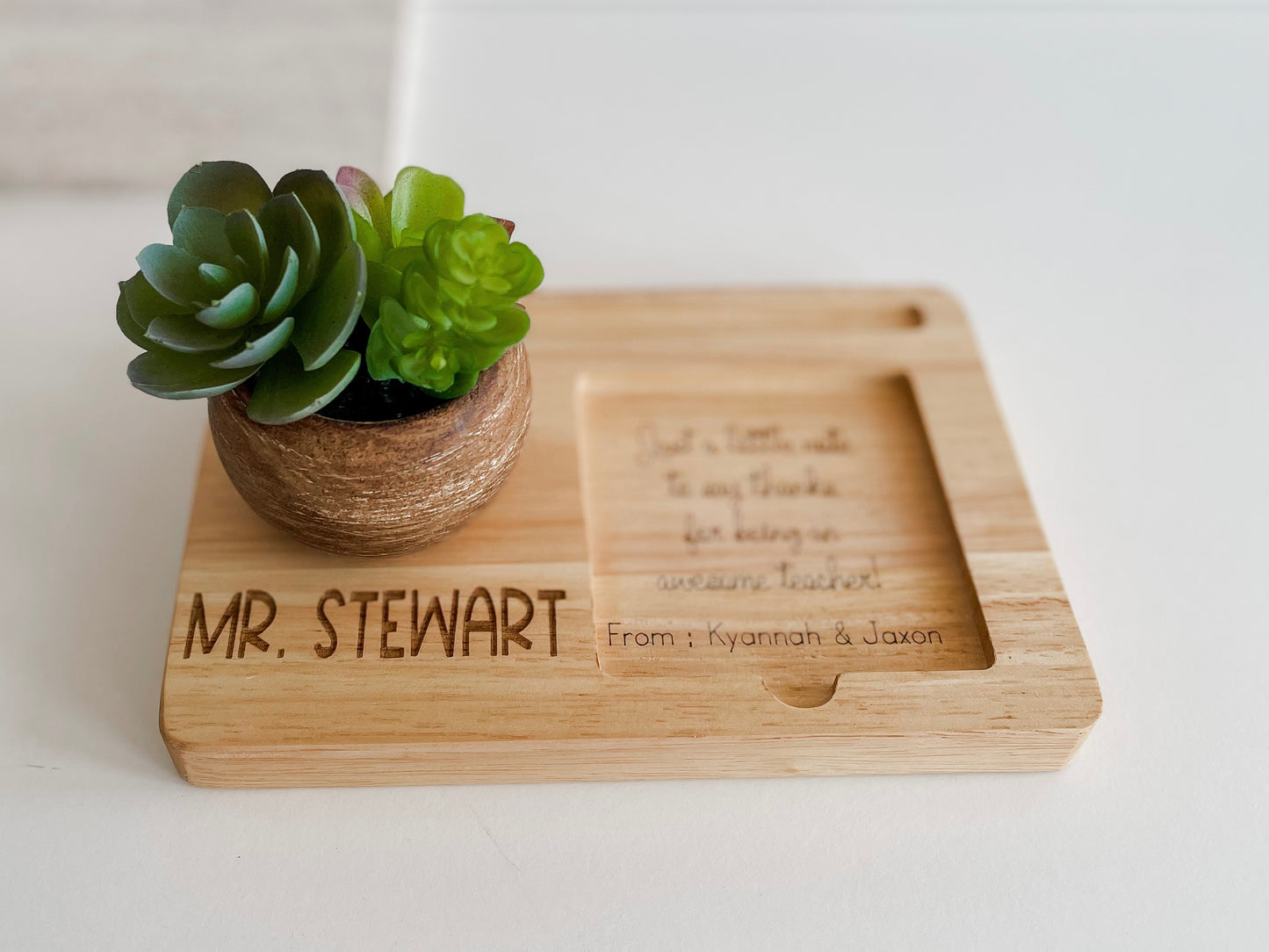 Teachers End of Year Gift Personalised Desk Organizer  |Thank you Gift  for Educators