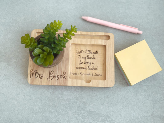 Teachers End of Year Gift Personalised Desk Organizer  |Thank you Gift  for Educators