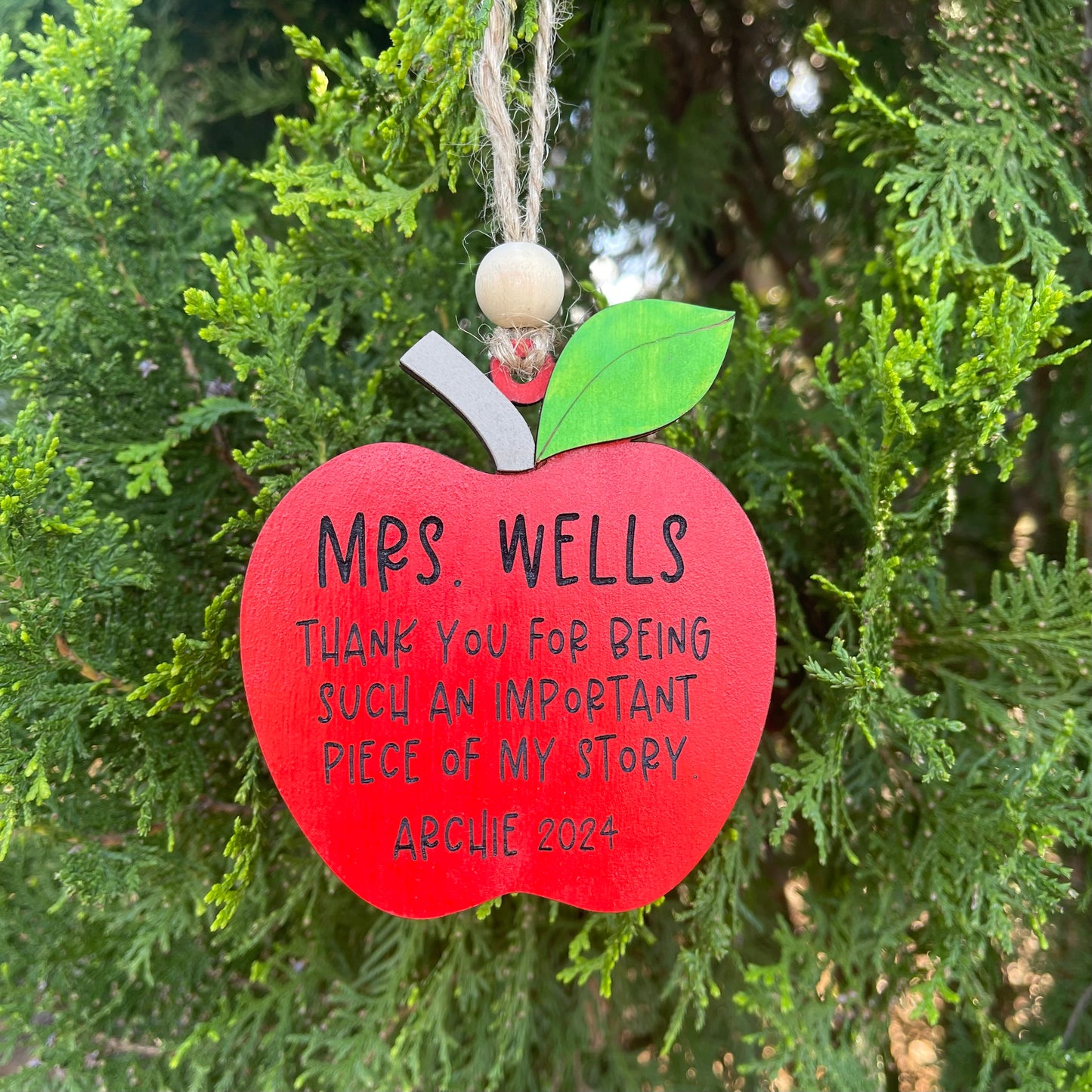 Personalised Teacher Ornament |Thank you Gift for Teacher | Teachers Gift