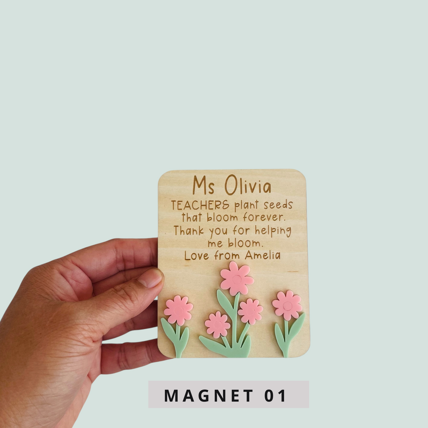 Fridge Magnet Thank you Gift for Teachers | Personalised End of Year Gift
