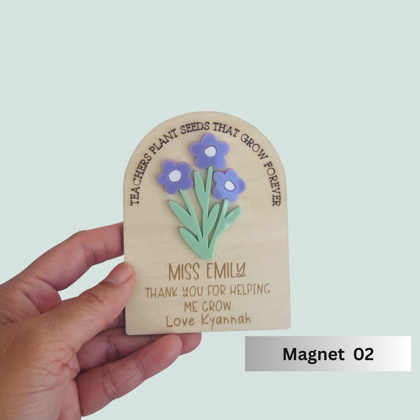 Fridge Magnet Thank you Gift for Teachers | Personalised End of Year Gift