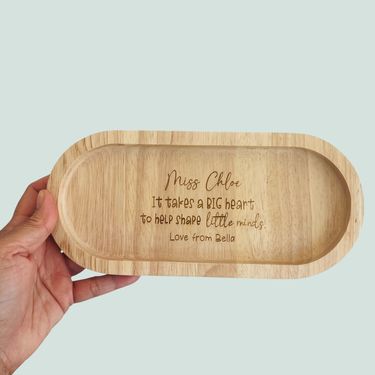 Personalised Wooden Teacher Trinket Tray