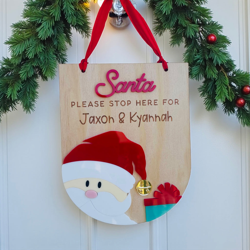 Santa Please Stop Here Sign