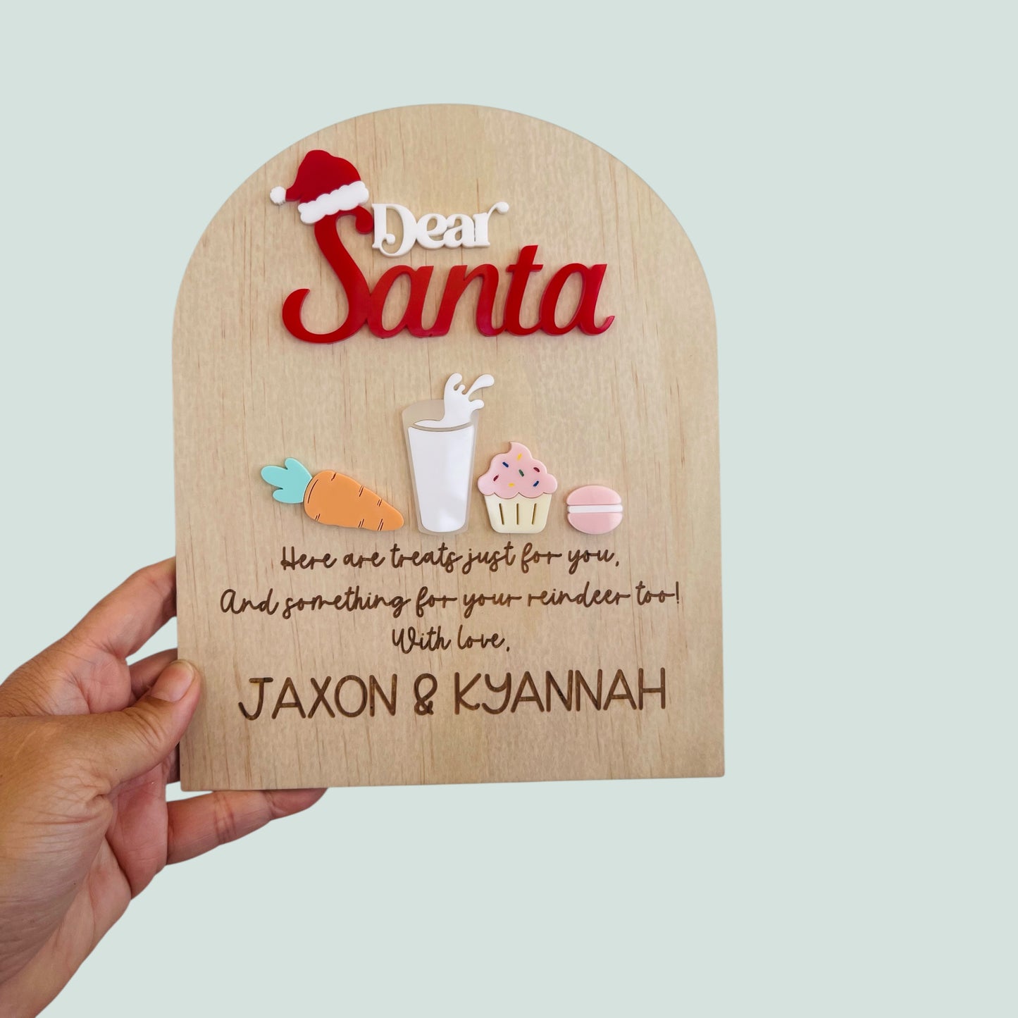 Personalised Dear Santa Board Sign | Christmas Eve Treat Board for Santa |