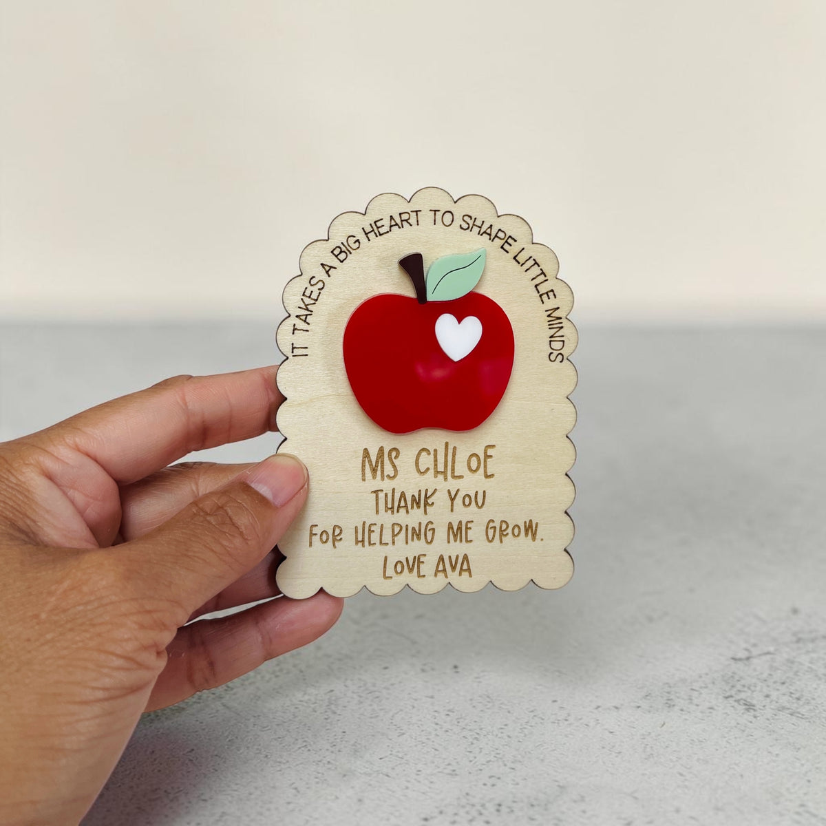 Personalised Teacher & Educator Wooden Magnet