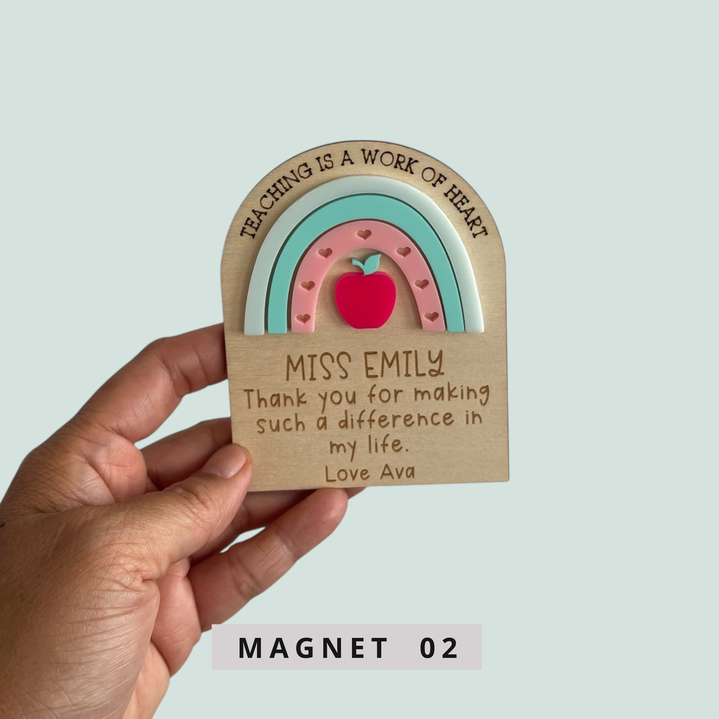 Fridge Magnet Thank you Gift for Teachers | Personalised End of Year Gift
