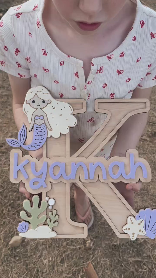 Personalised Mermaid Nursery Door Plaque