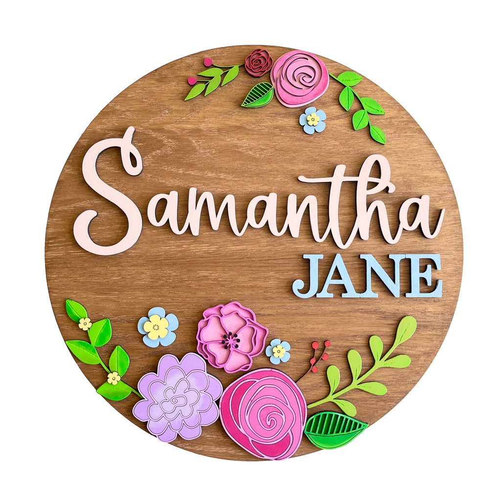 Wooden Name Plaque for Kids